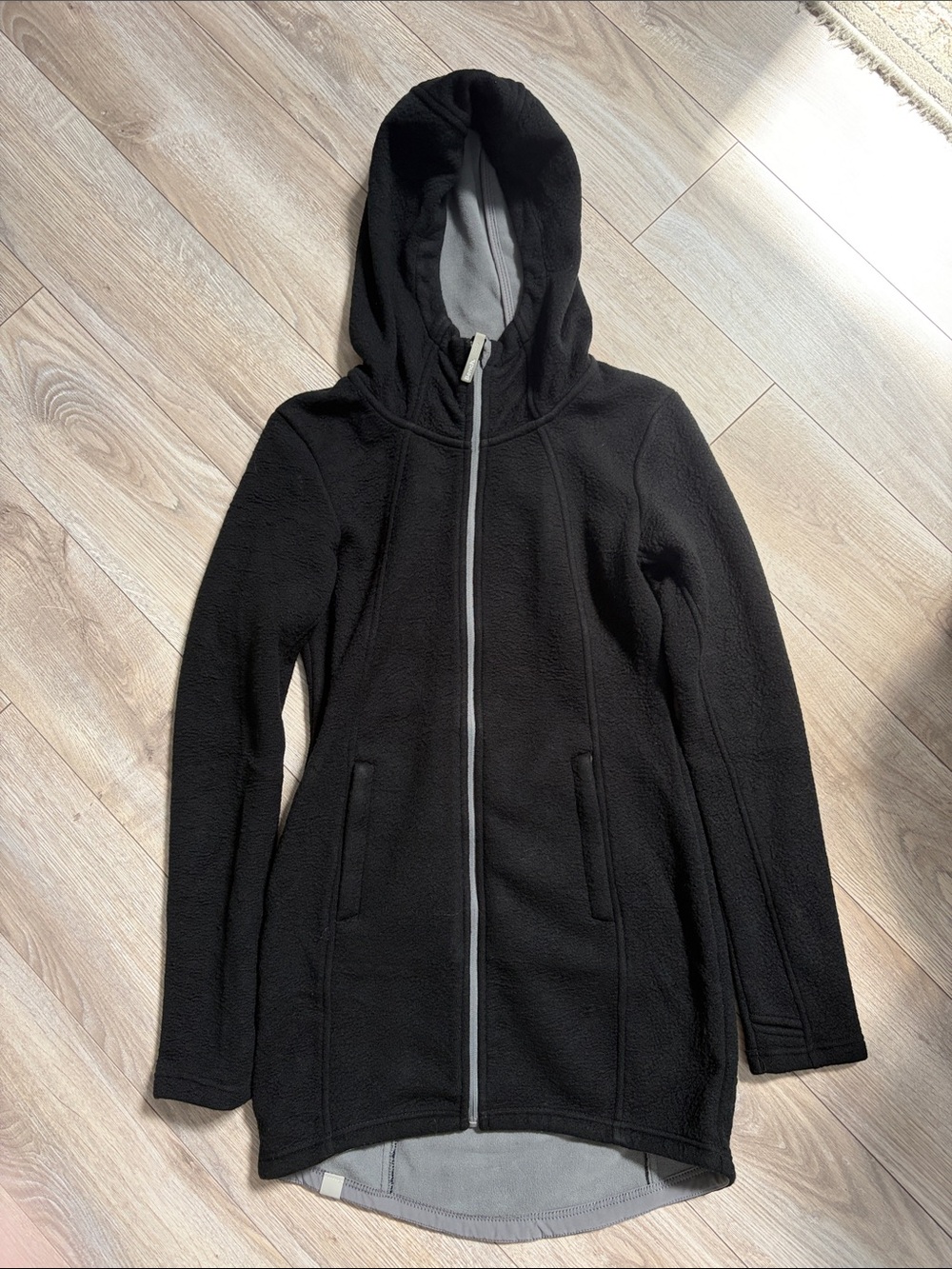 Bench Women’s Black Hooded Fleece Jacket - Lightweight Zip Front